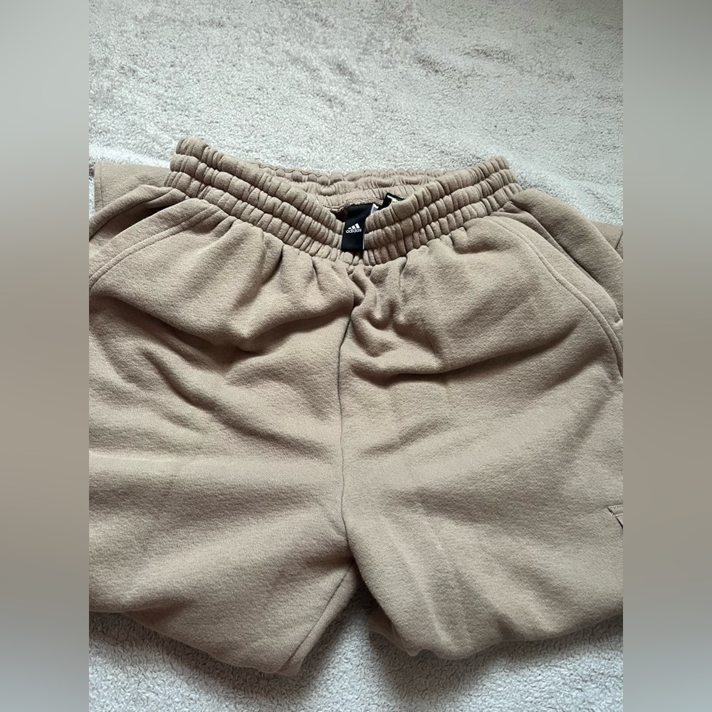Khaki fleece cargo size small by adidas’s